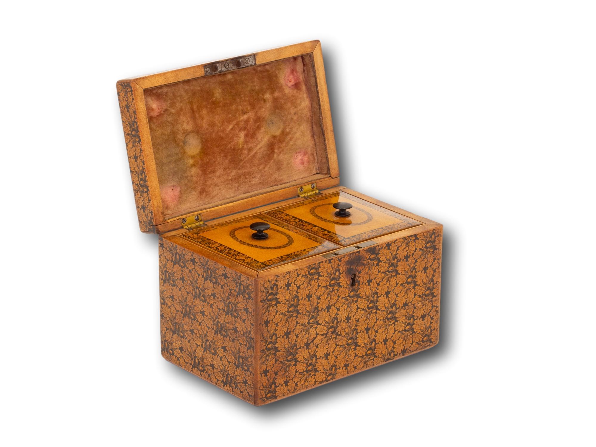 Scottish Mauchline Ware Tea Caddy Attributed to Smiths For Sale 7