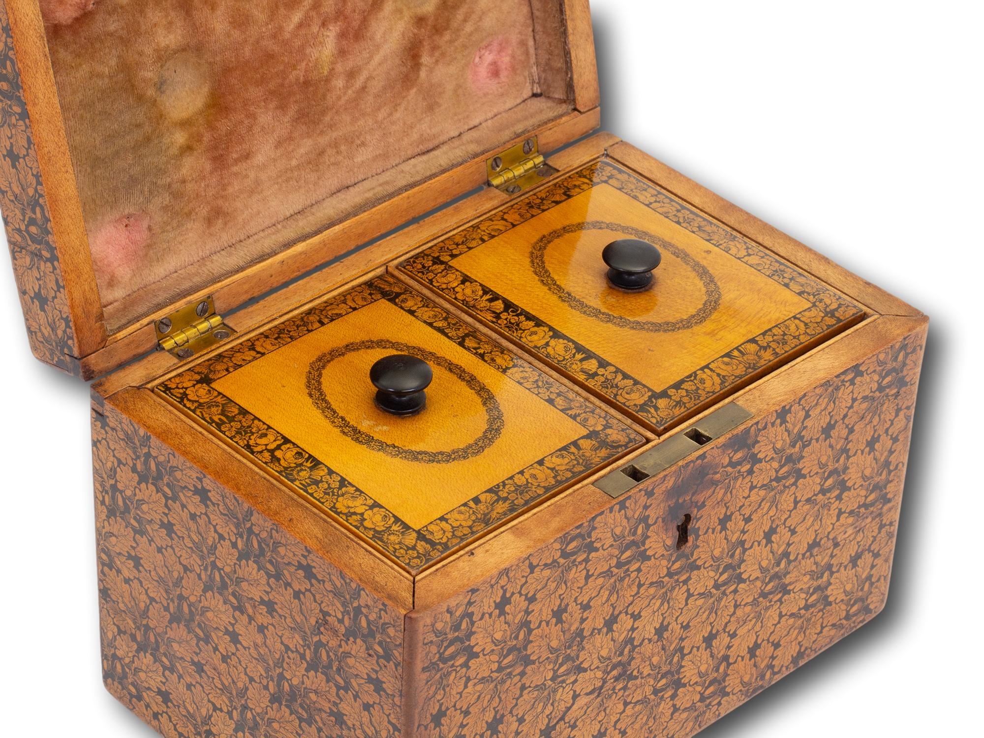 Scottish Mauchline Ware Tea Caddy Attributed to Smiths For Sale 8
