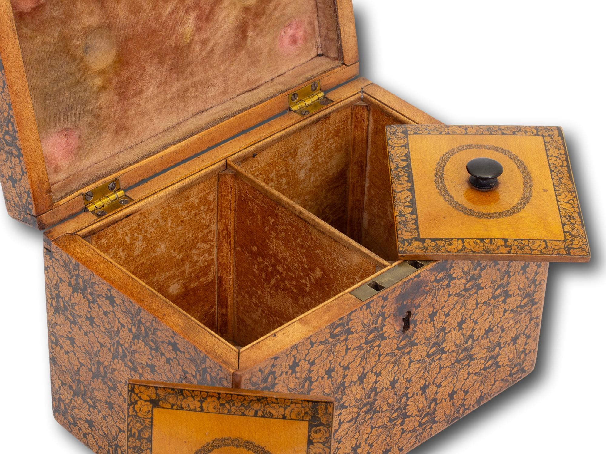Scottish Mauchline Ware Tea Caddy Attributed to Smiths For Sale 9