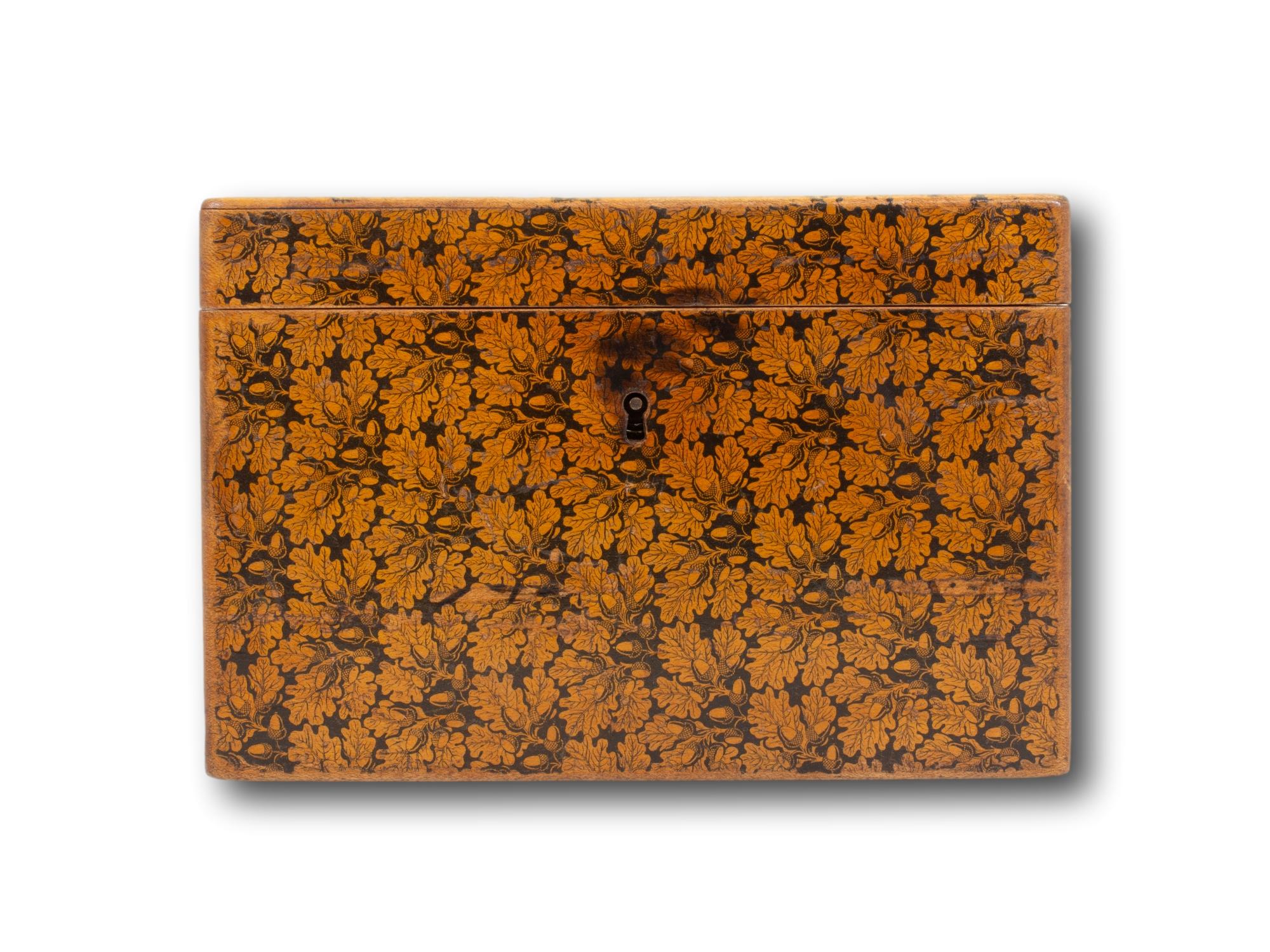 Sycamore Scottish Mauchline Ware Tea Caddy Attributed to Smiths For Sale