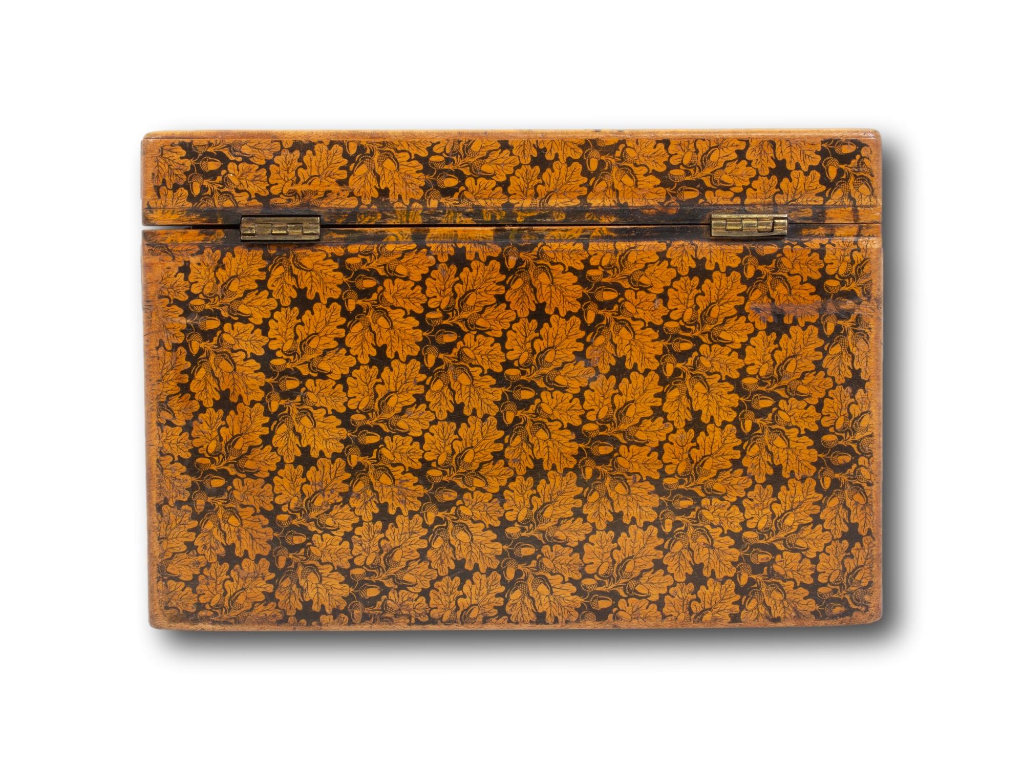 Scottish Mauchline Ware Tea Caddy Attributed to Smiths For Sale 2