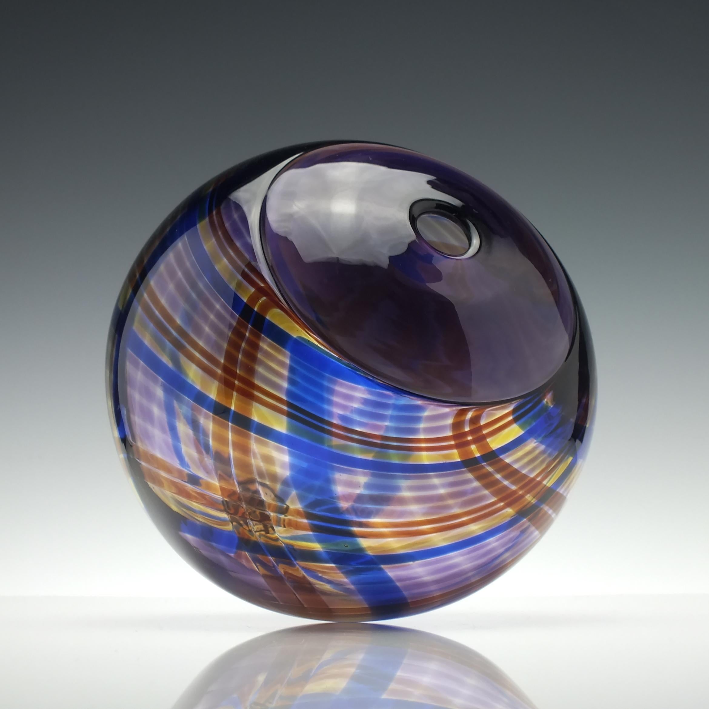 Scottish Mike Hunter Tartan Glass Clanonball In Excellent Condition In Whitburn, GB