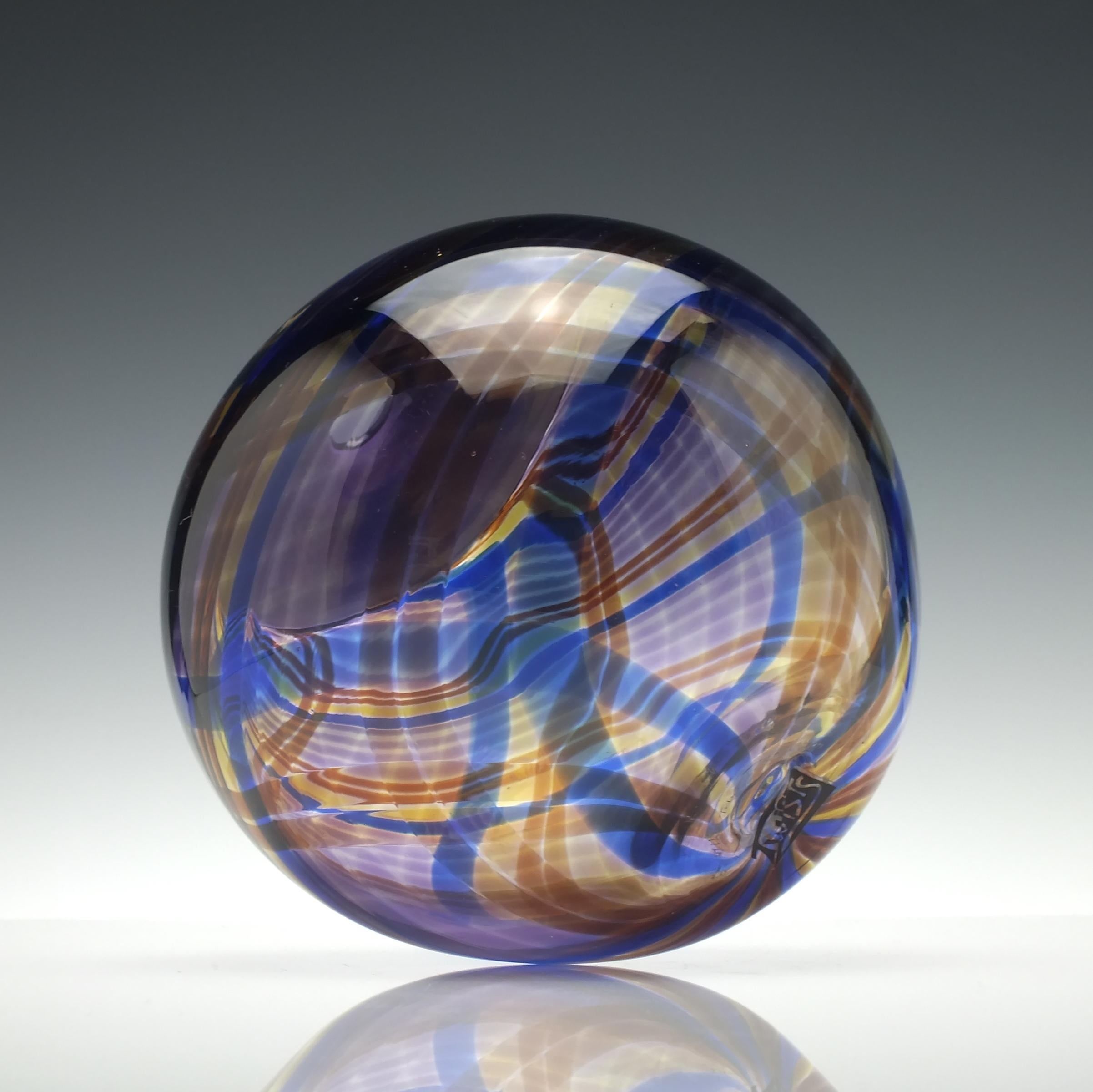 Art Glass Scottish Mike Hunter Tartan Glass Clanonball