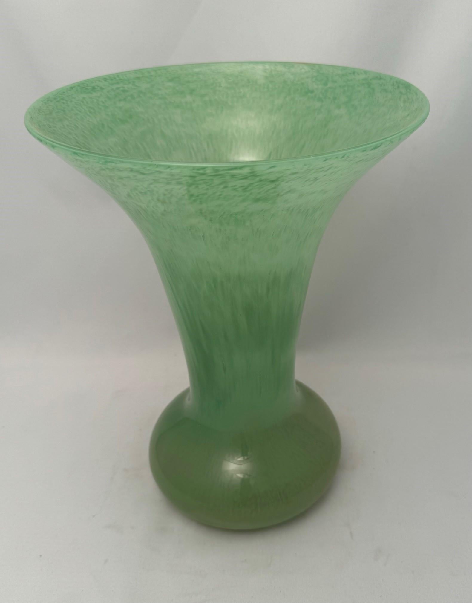 monart glass vase for sale