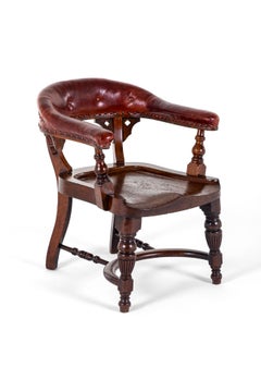 Scottish Oak Ecclesiastical Armchair or Desk Chair