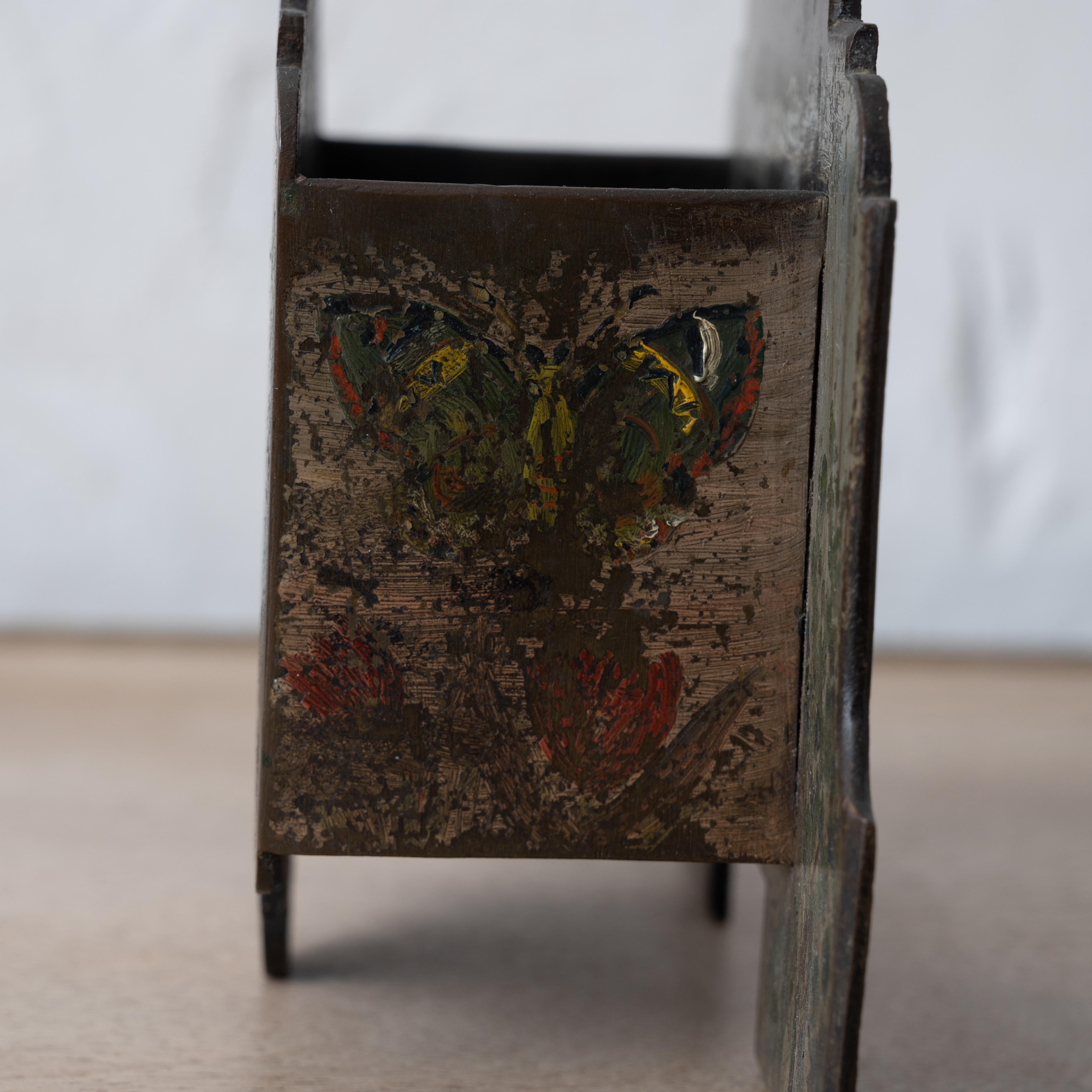 Scottish Painted Brass Match Holder For Sale 5