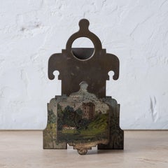 Scottish Painted Brass Match Holder