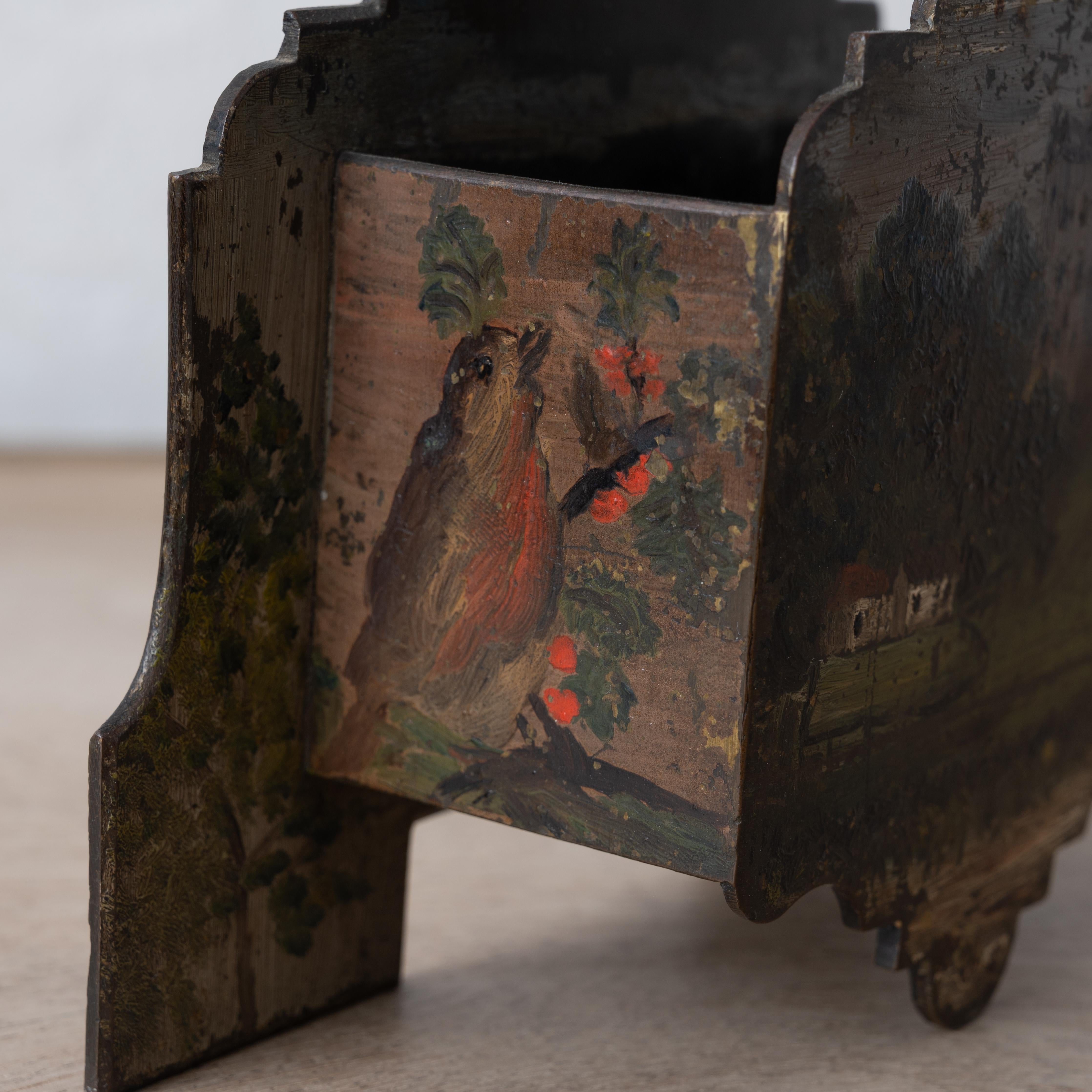Scottish Painted Brass Match Holder For Sale 4
