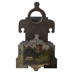 Porte-allumettes écossais en laiton peint