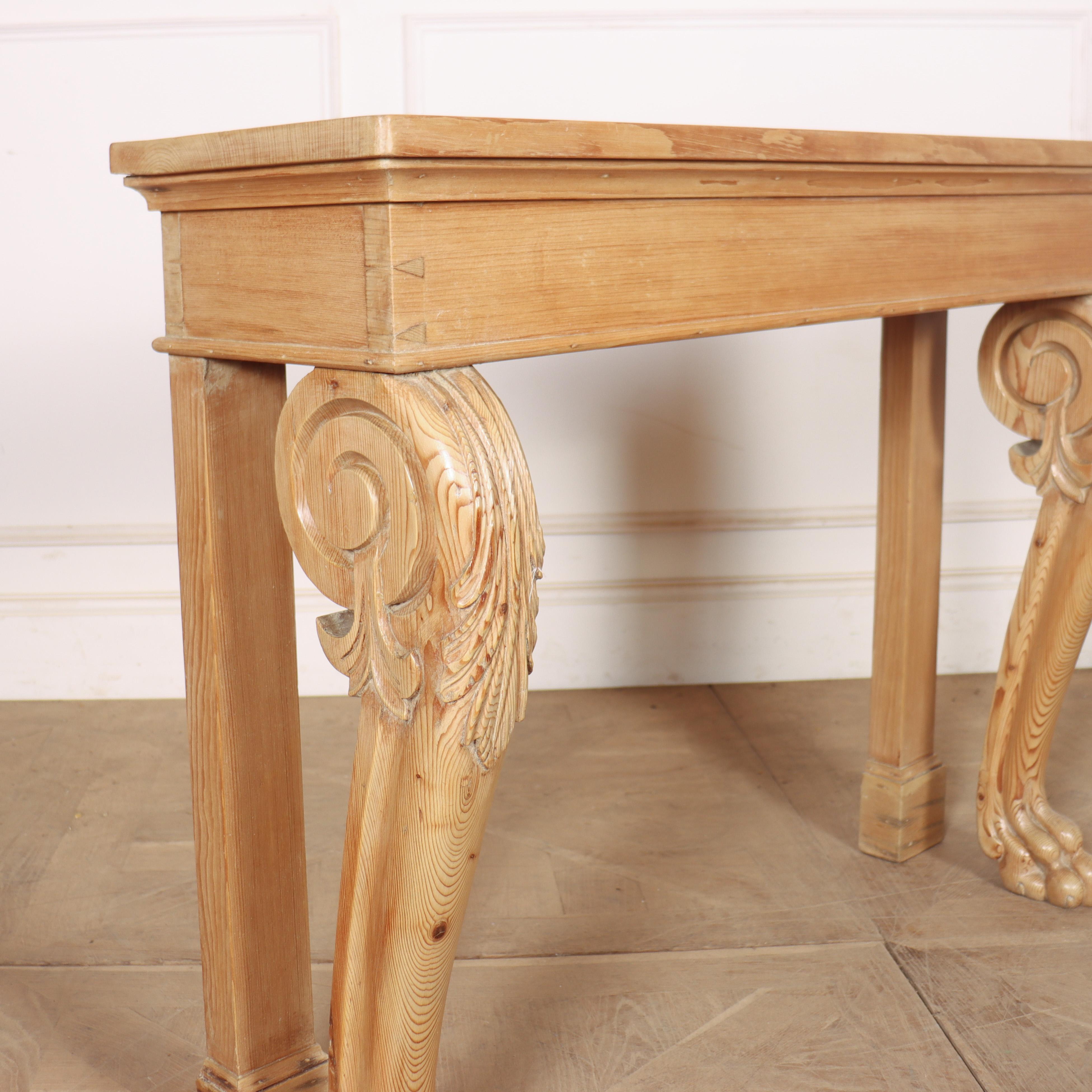 Scottish Pale Pine Console Table In Good Condition For Sale In Leamington Spa, Warwickshire