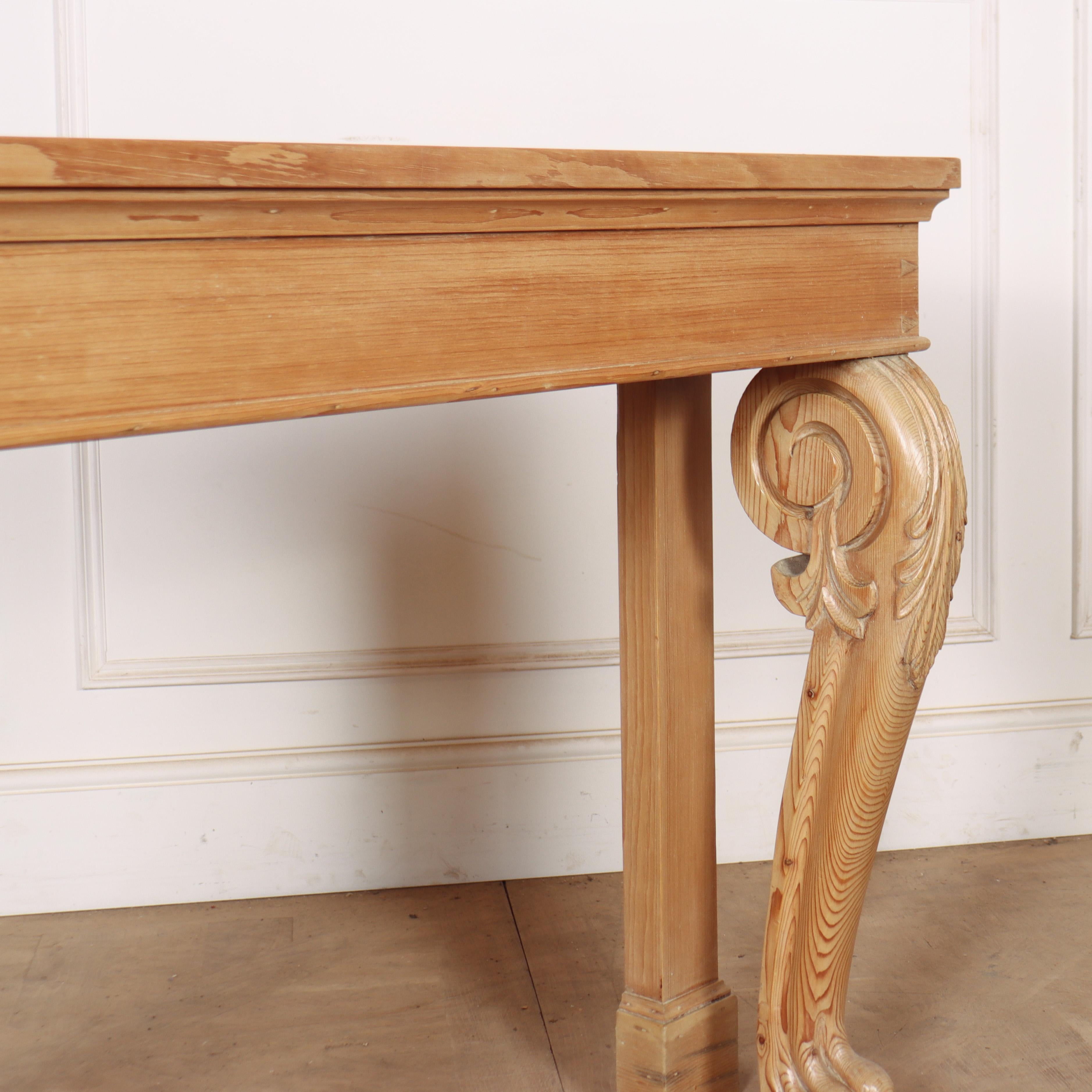 Scottish Pale Pine Console Table For Sale 1
