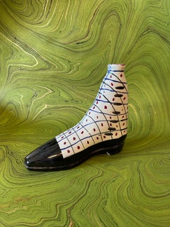 Scottish Pearlware Boot Flask