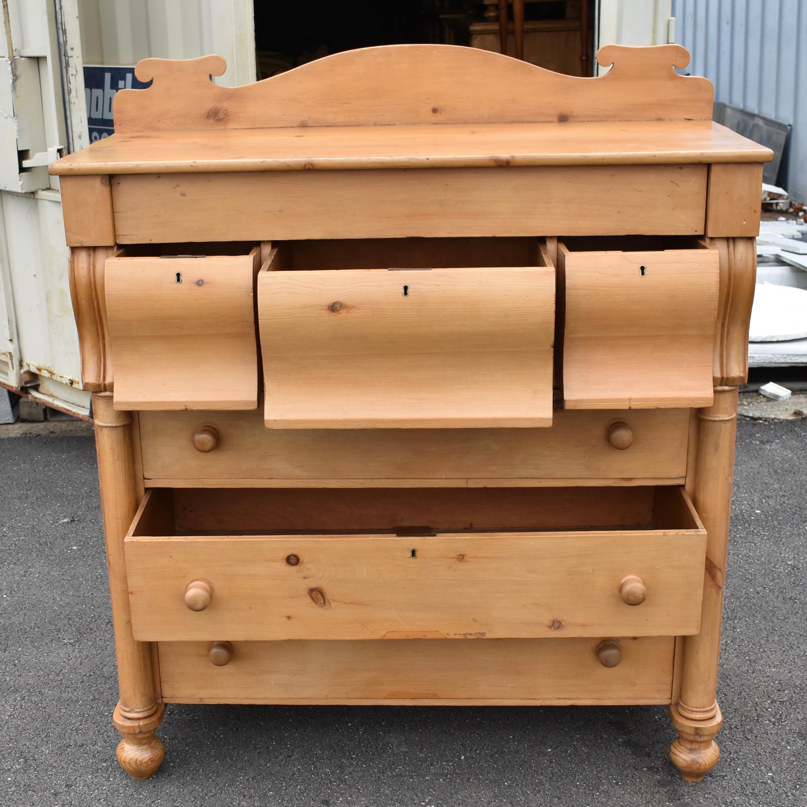 Scottish Pine Gentleman's Chest of Six Drawers For Sale 4
