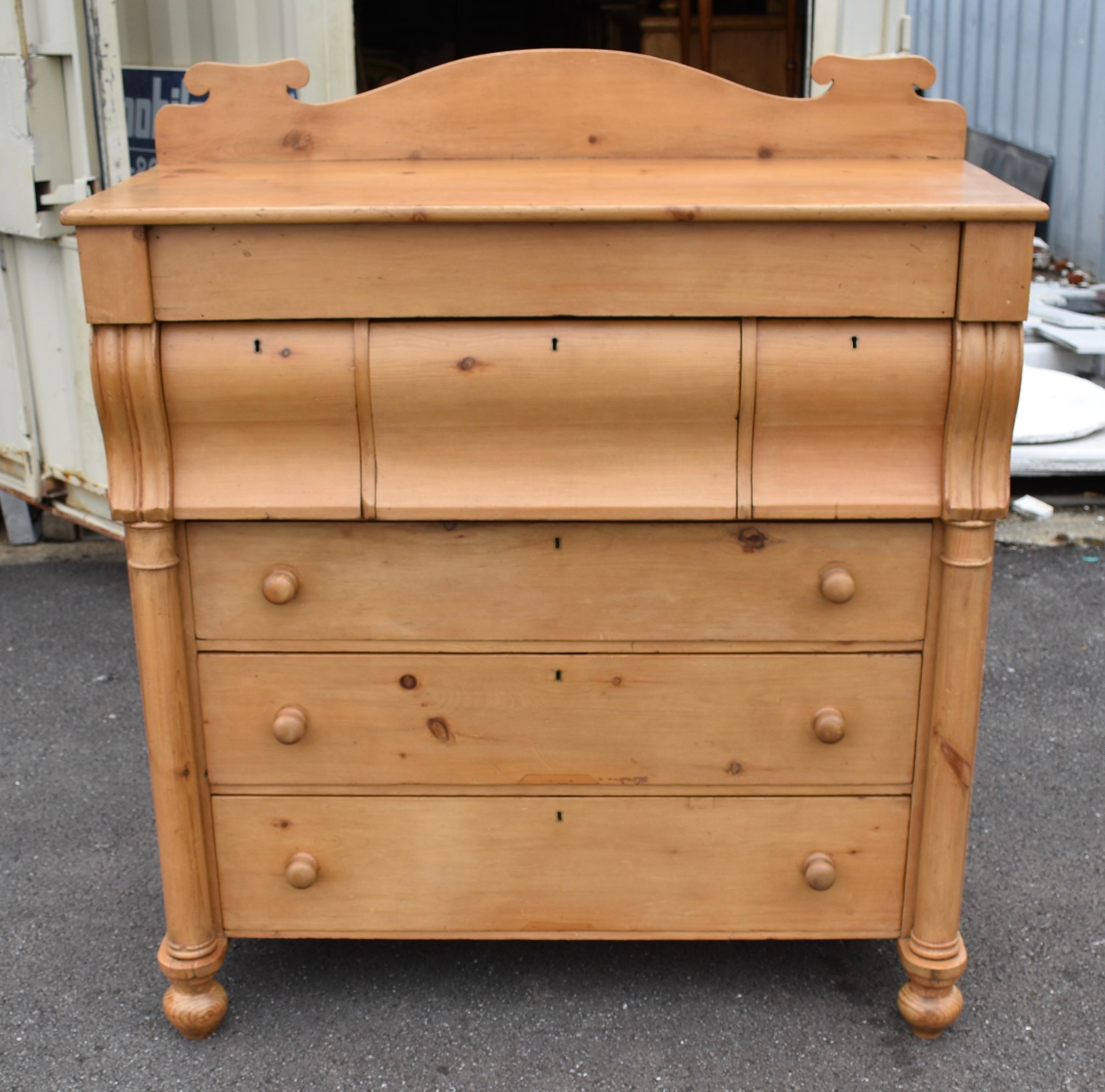 Scottish Pine Gentleman's Chest of Six Drawers For Sale 5