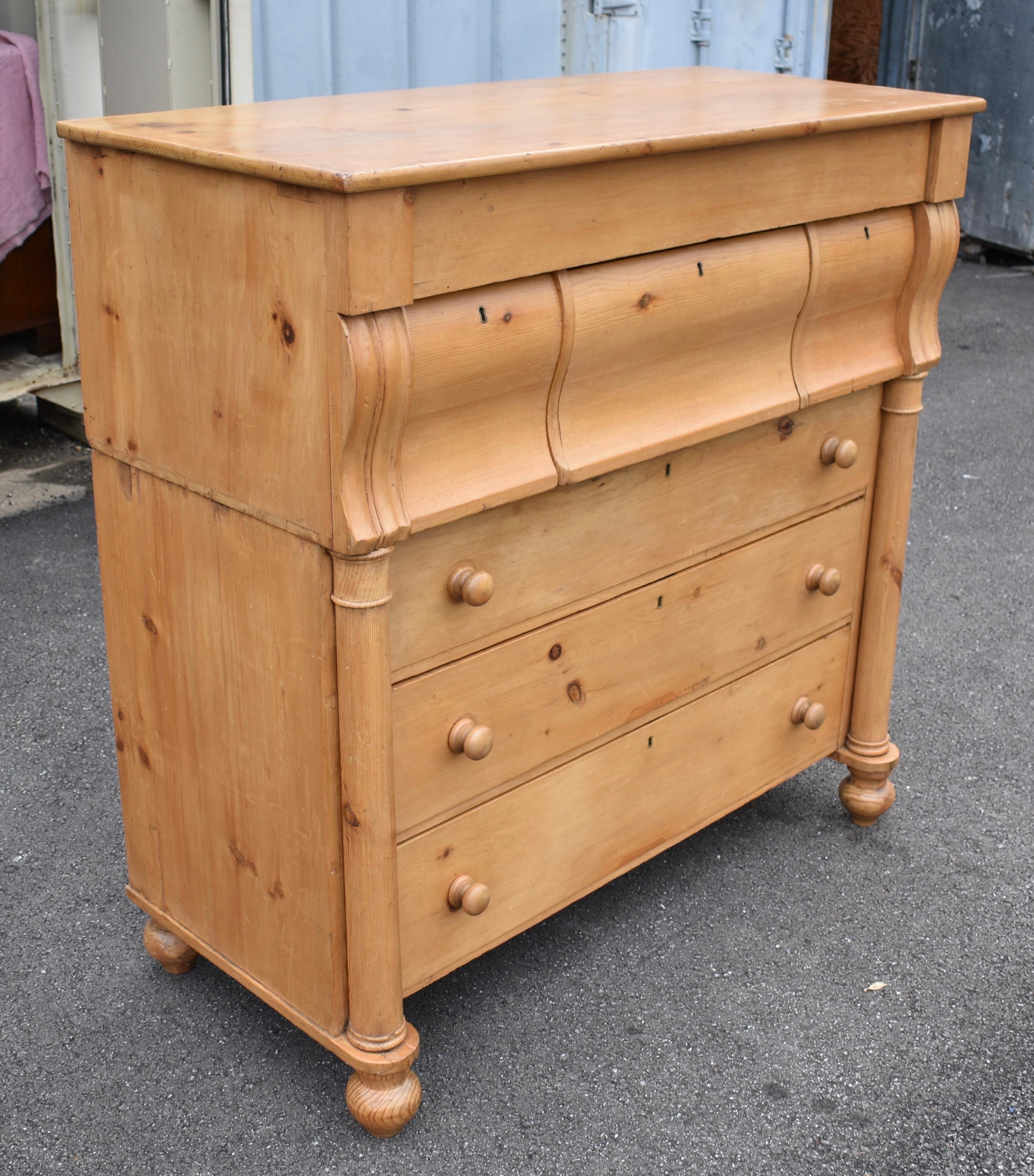 Scottish Pine Gentleman's Chest of Six Drawers For Sale 7