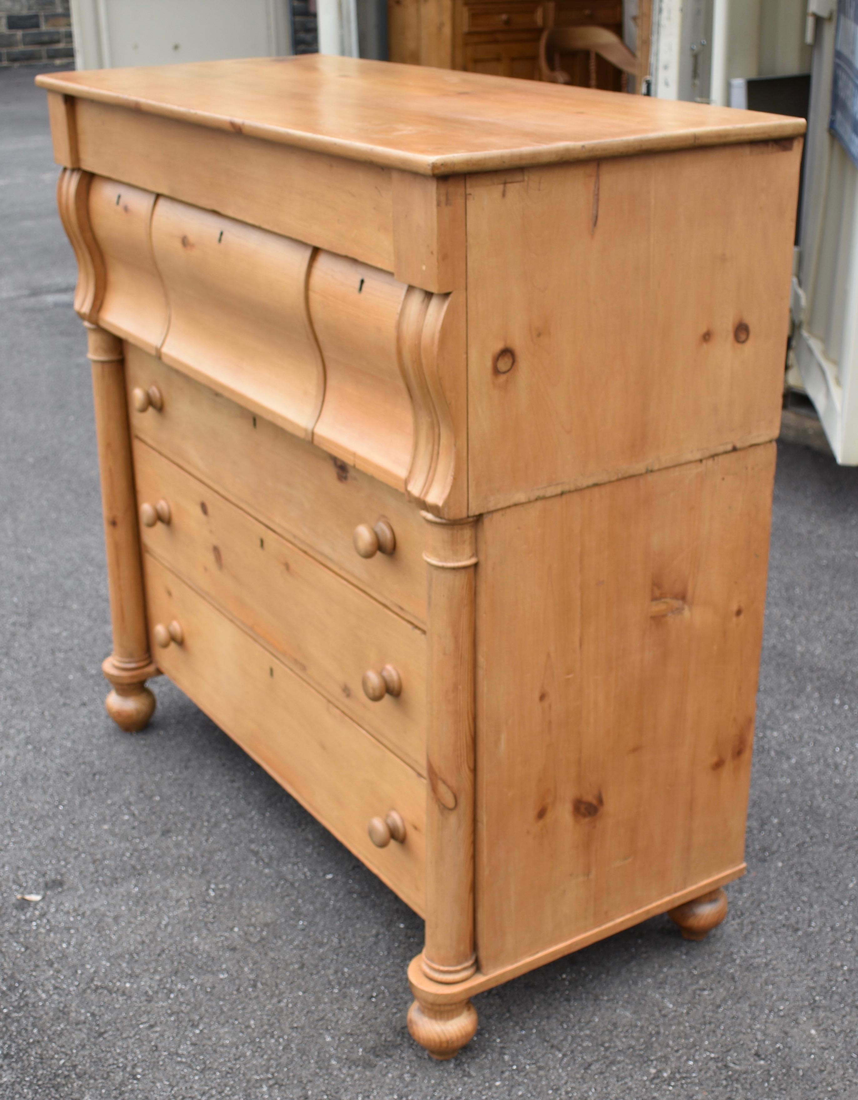 Scottish Pine Gentleman's Chest of Six Drawers For Sale 8