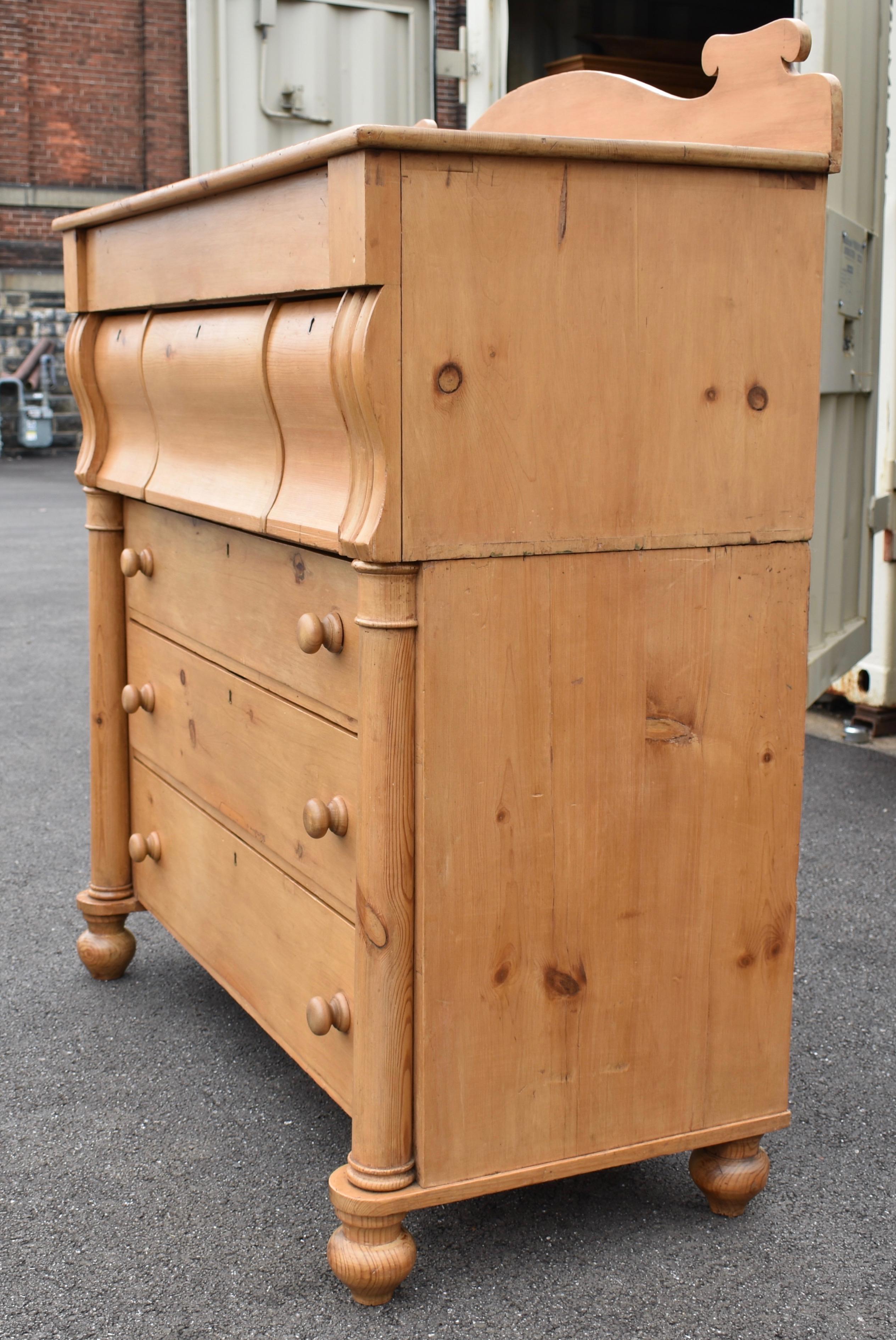 Victorian Scottish Pine Gentleman's Chest of Six Drawers For Sale