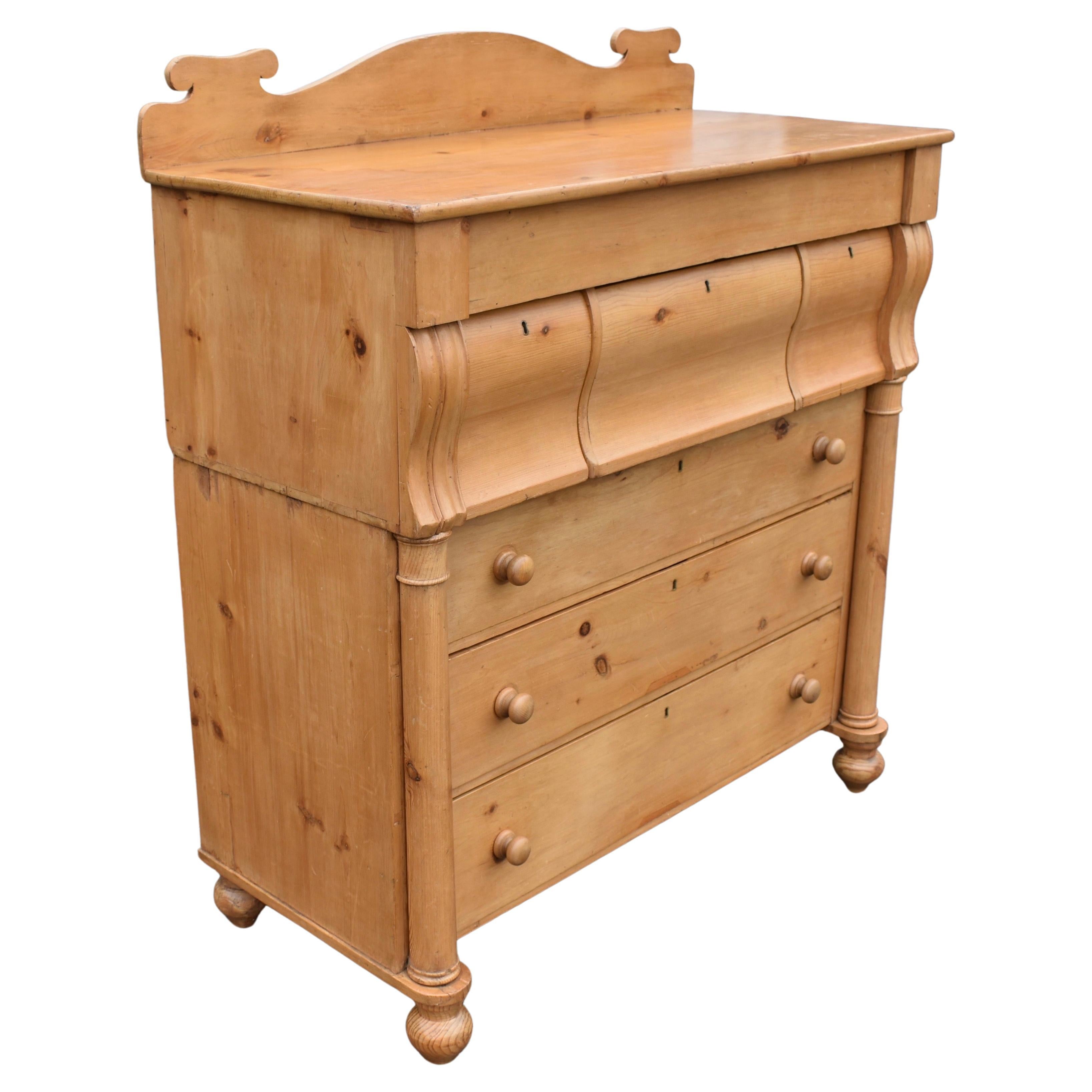 Scottish Pine Gentleman's Chest of Six Drawers For Sale