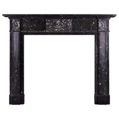 Antique Scottish Regency Fireplace in Black Kilkenny Marble