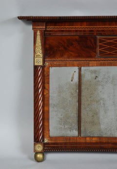 Scottish Regency Inlaid Overmantel Mirror