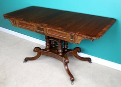 Scottish Regency Mahogany & Rosewood Crossbanded Sofa Table