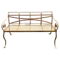 Scottish Regency Wrought Iron Bench, CA 1820
