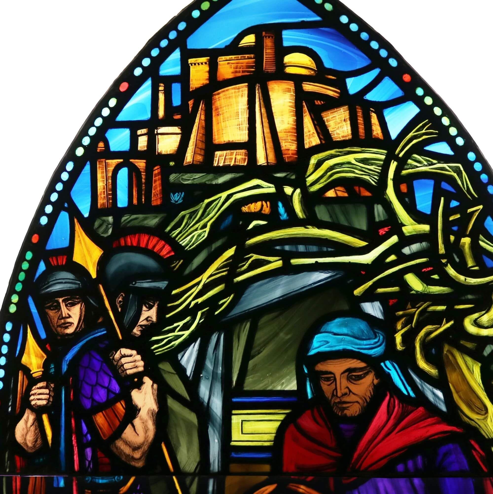 Schottische religiöse Glasmalerei Fenster (Moderne der Mitte des Jahrhunderts) im Angebot
