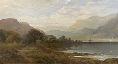 ANTIQUE SCOTTISH OIL PAINTING - LOCH LINNHE NEAR GLENCOE - SIGNED & FRAMED