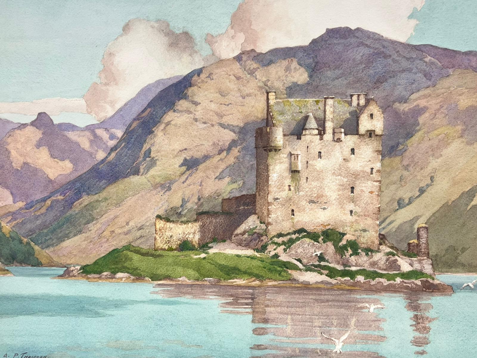 Eilean Donan Castle
Scottish School, mid 20th century
signed watercolor on board, framed
framed: 26.5 x 22.5 inches
painting: 20 x 24 inches
private collection, England
the painting is in overall very good and sound condition

Eilean Donan (Scottish
