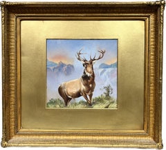 Antikes schottisches Gemälde „The Monarch of the Glen“ mit schottischem Hirsch in Landschaft