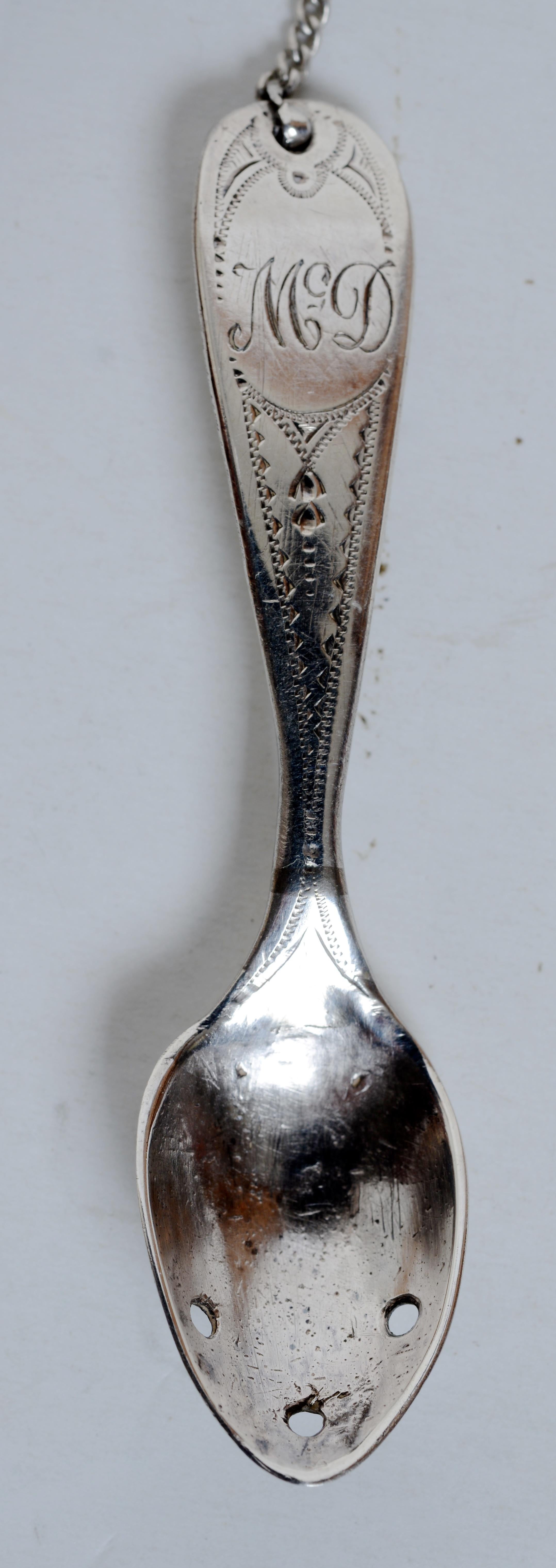 Scottish Silver Mounted Snuff Box With Attached Spoon By Andrew Wilkie c1838/39 For Sale 3