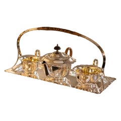 Antique Scottish Silvered Tea Service by George Bell & Sons