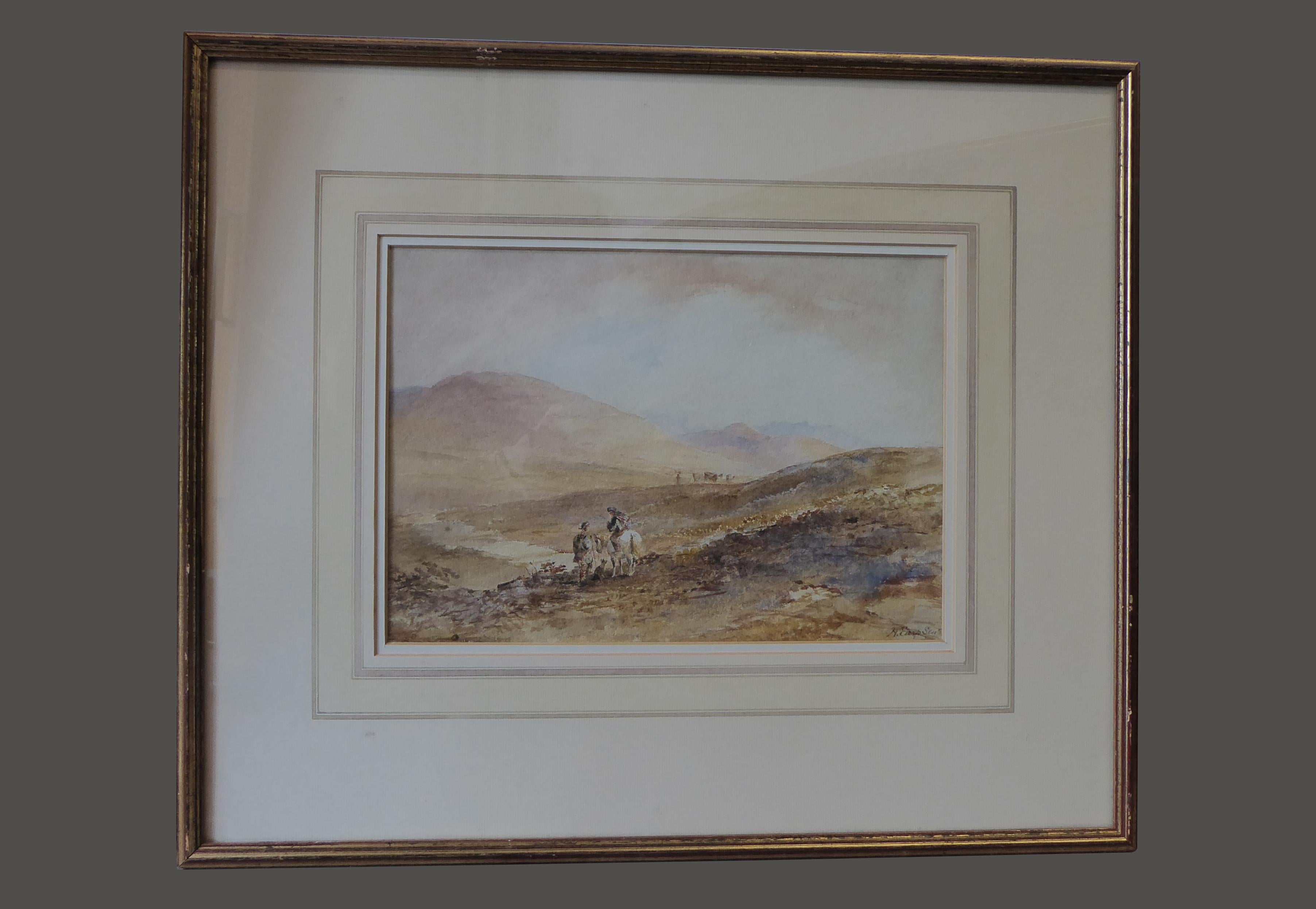 Framed and ready to be displayed.

Mountainous landscape featuring garron. by William Henry Earp Snr. (1831-1914)

Approximate plate measurements:
32cms x 22cms.

