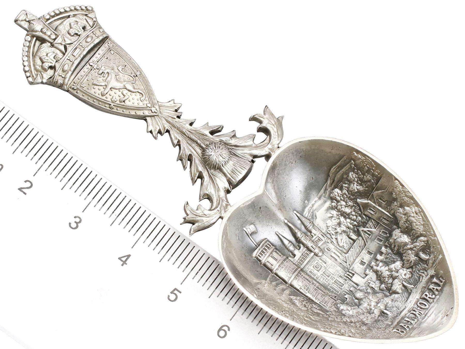 Scottish Sterling Silver Caddy Spoon, Antique George V, '1918' 5