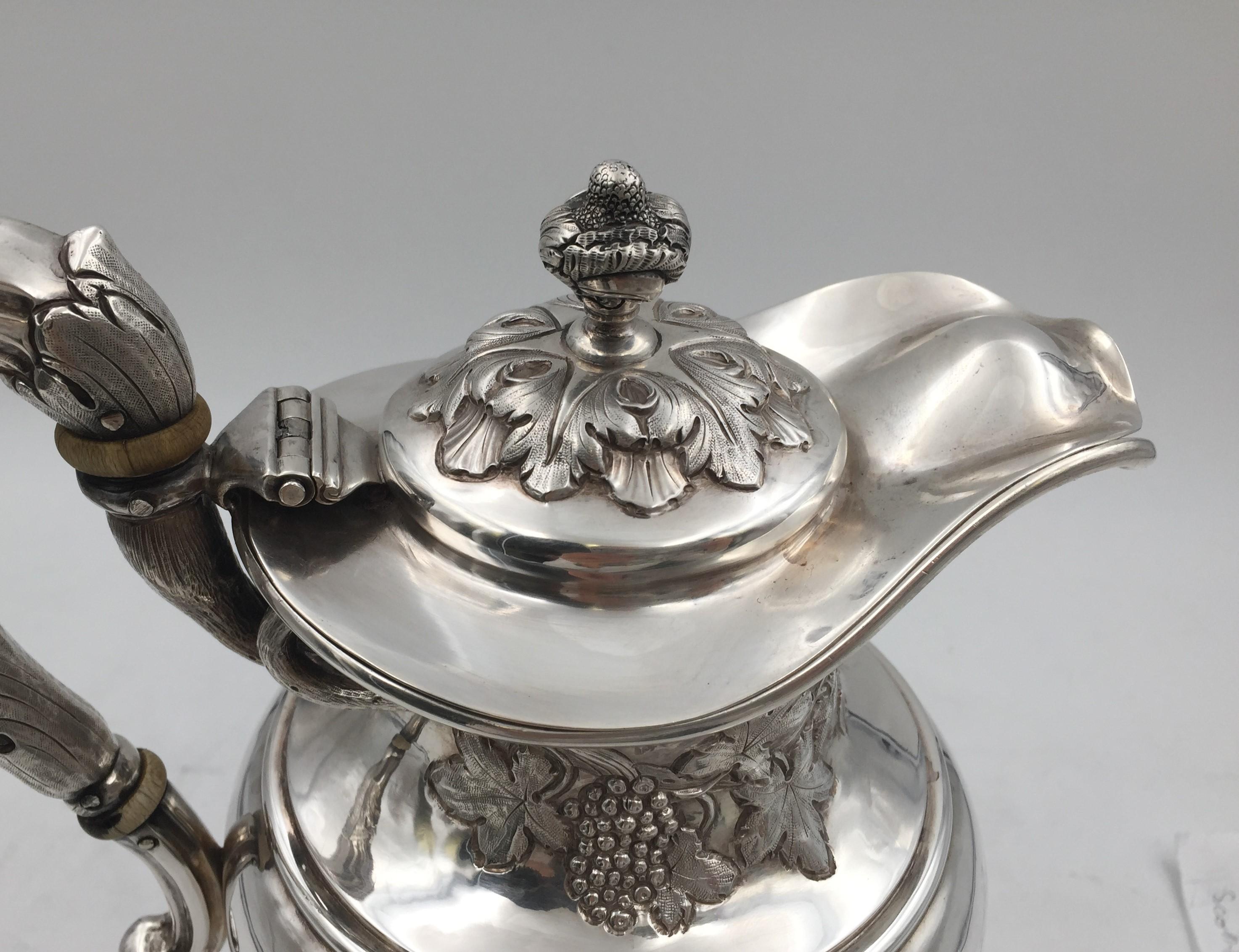 Scottish Sterling Silver Wine Carafe / Pitcher by Robert Gray & Son from, 1813 In Good Condition In New York, NY