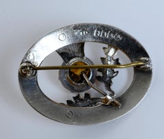 Scottish Sterling Thistle Kilt Pin, Ward Bros. from Glasgow c1949