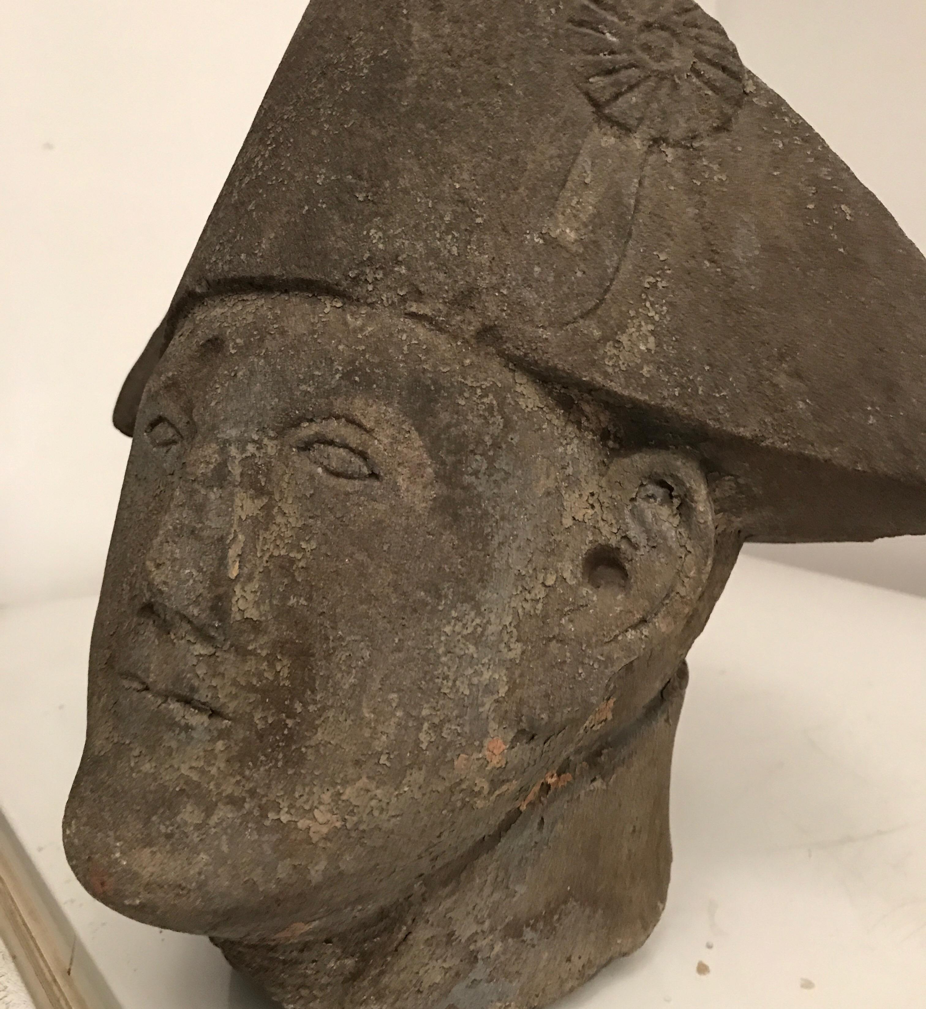 Scottish Stone Bust of a Gentleman In Good Condition In Chicago, IL