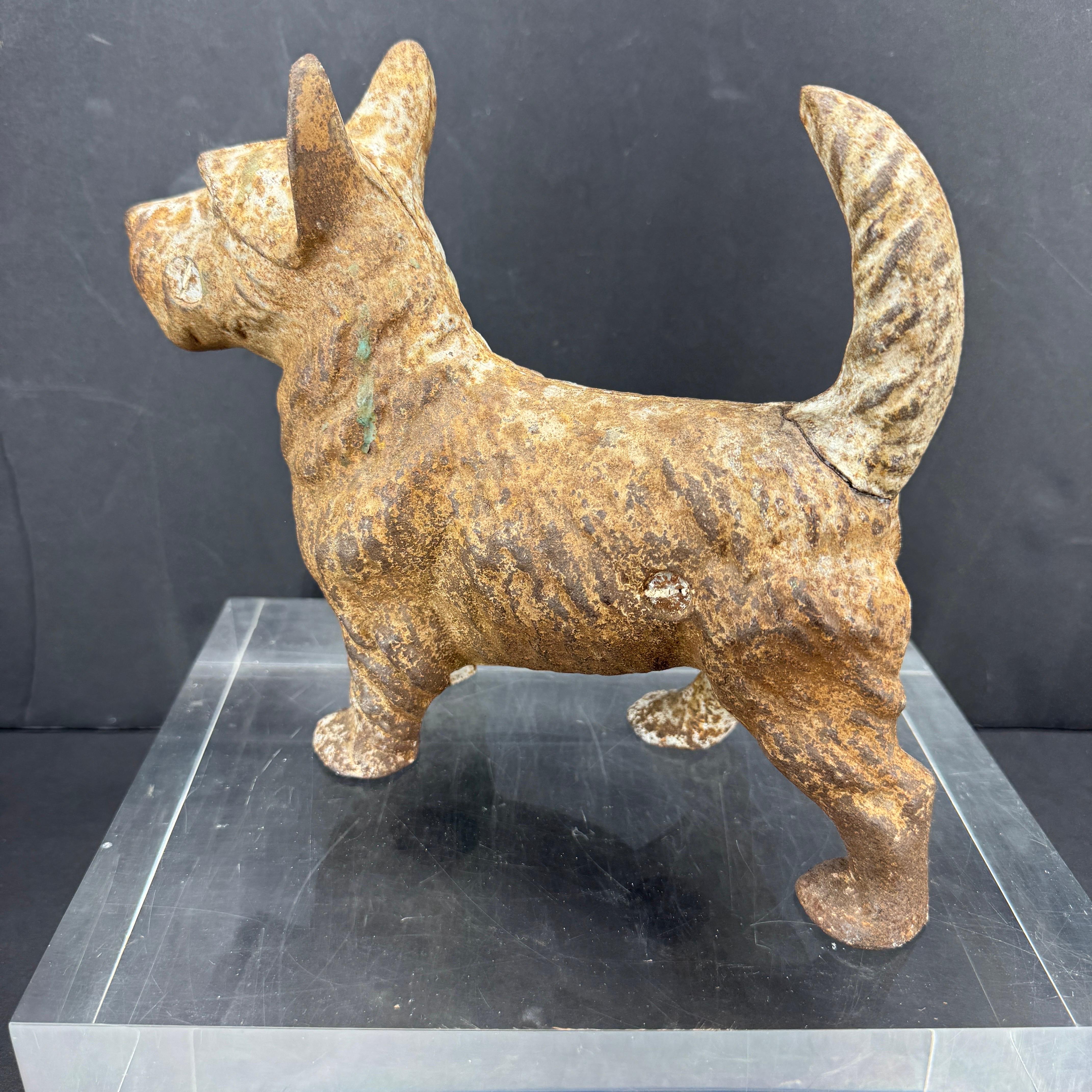 Scottish Terrier Cast Iron Doorstop Sculpture For Sale 3
