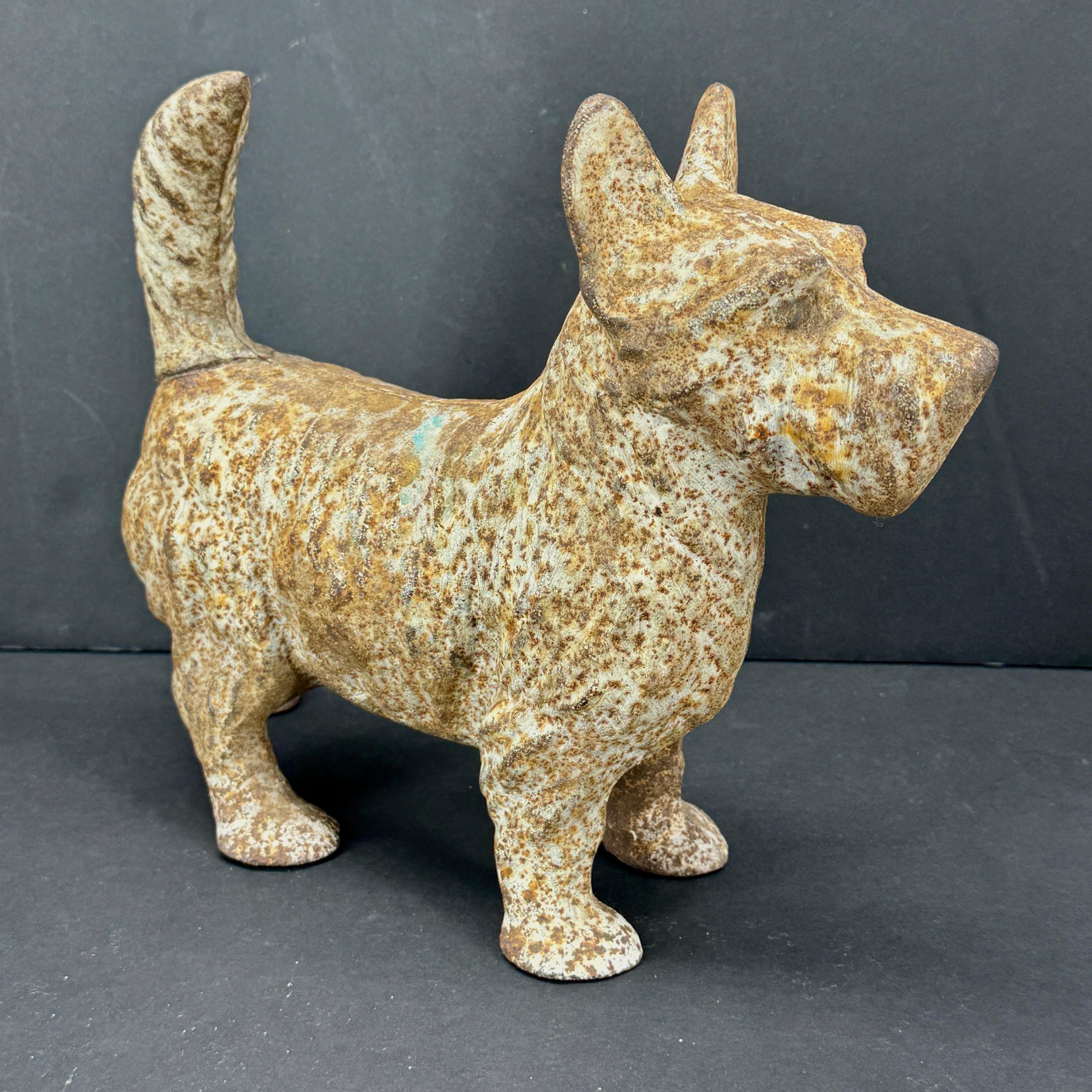 English Scottish Terrier Cast Iron Doorstop Sculpture For Sale