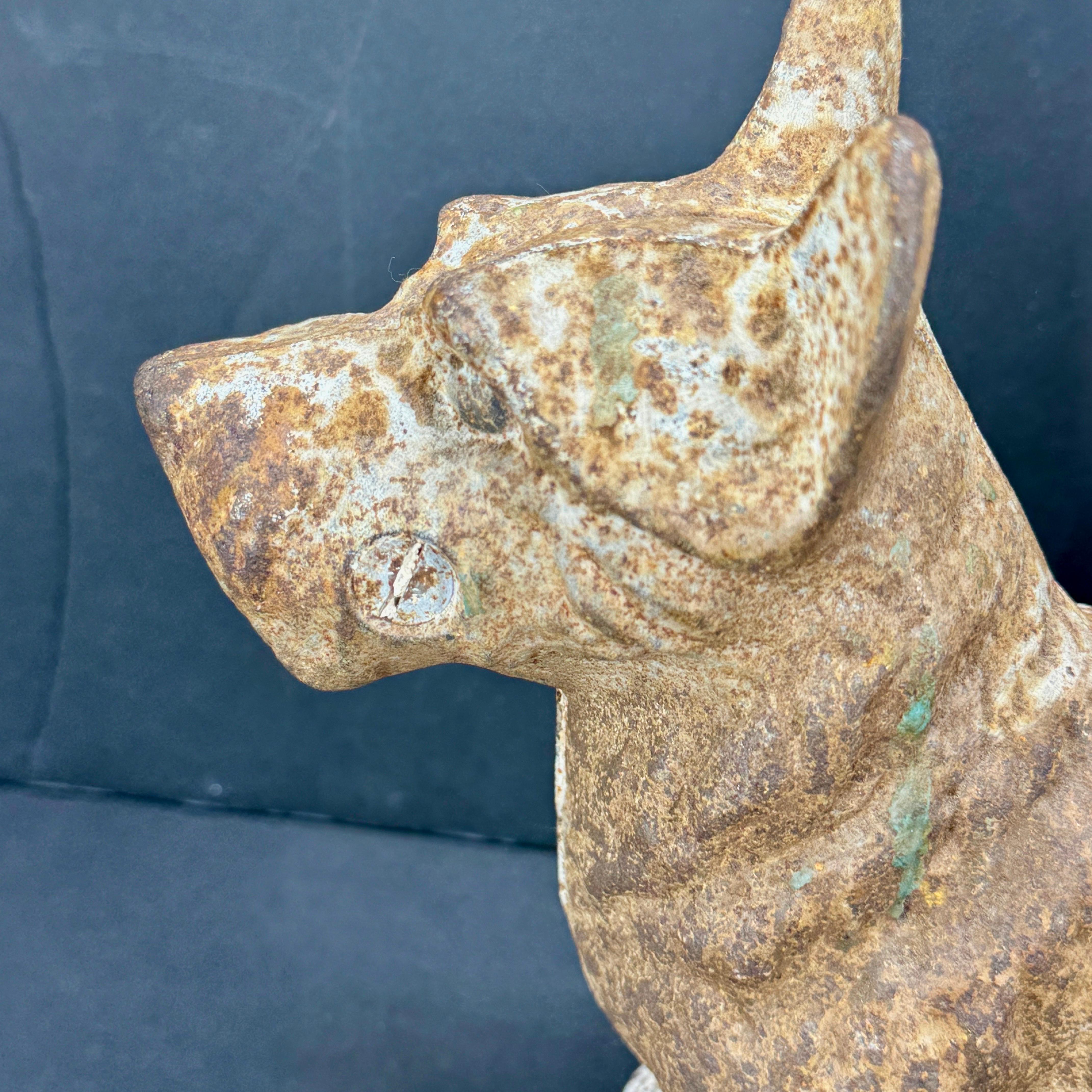 Hand-Crafted Scottish Terrier Cast Iron Doorstop Sculpture For Sale