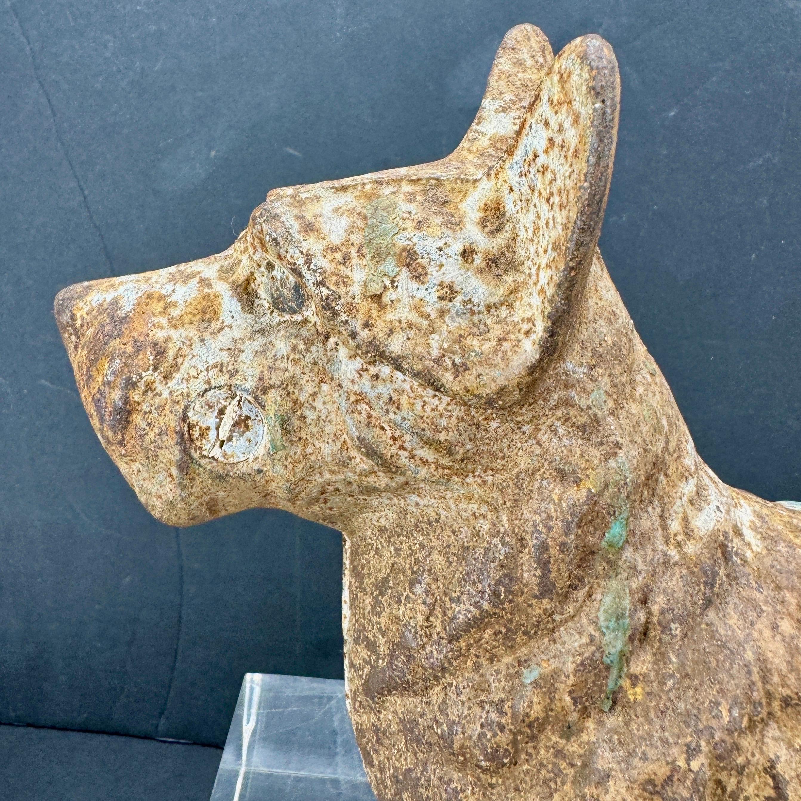 Metal Scottish Terrier Cast Iron Doorstop Sculpture For Sale