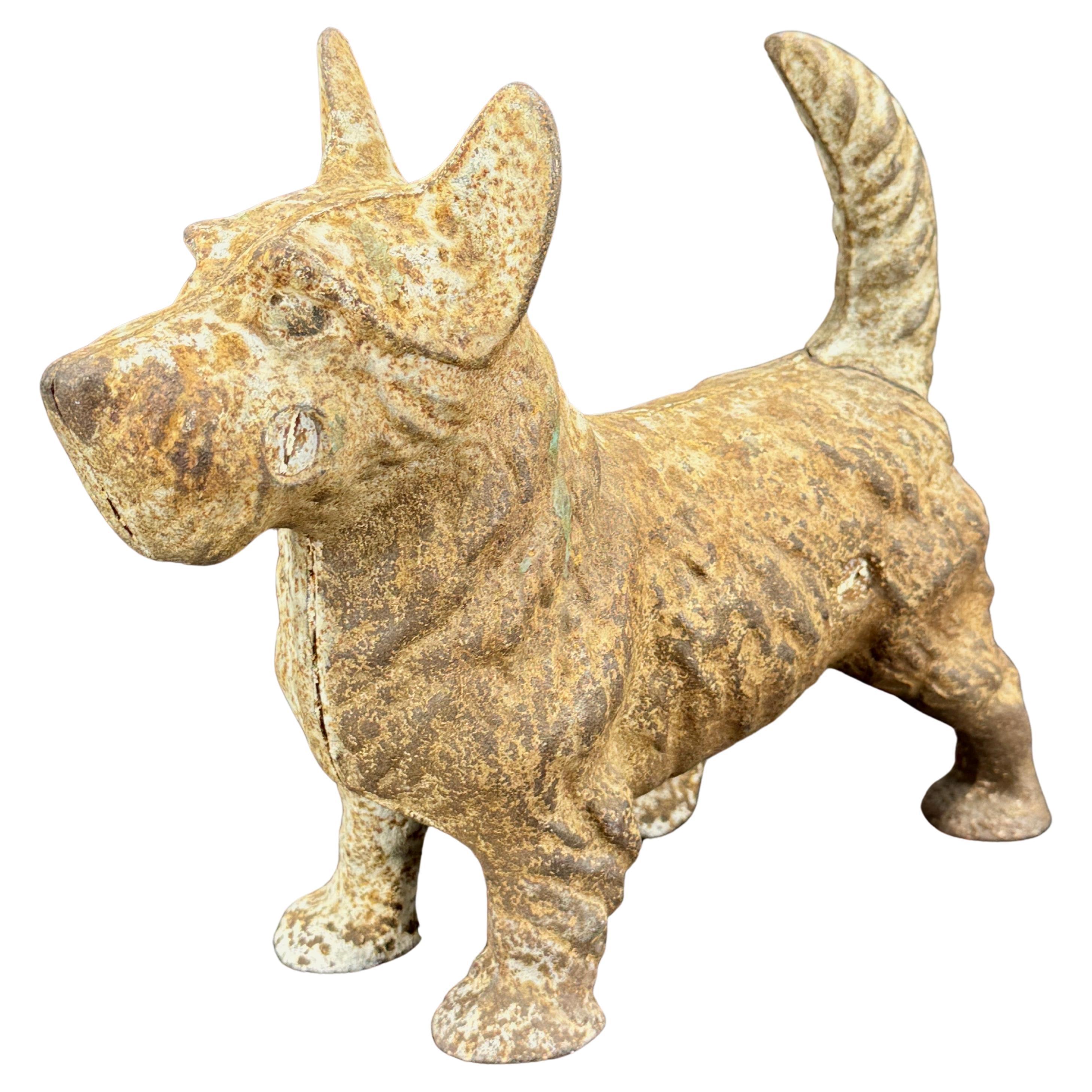 Scottish Terrier Cast Iron Doorstop Sculpture For Sale