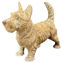 Scottish Terrier-Türstopper-Skulptur aus Gusseisen
