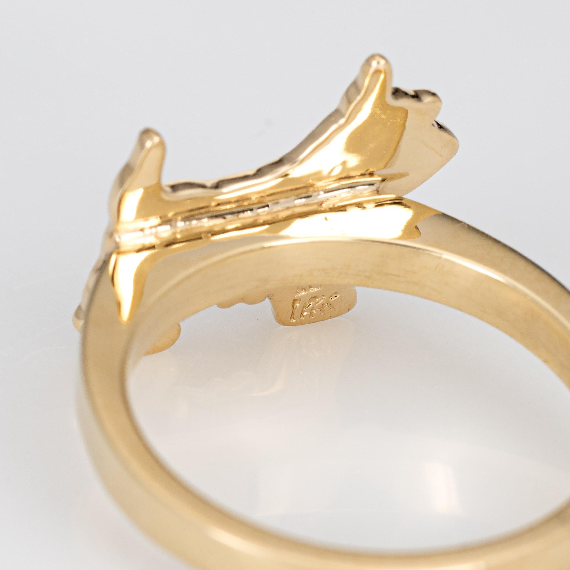 Modern Scottish Terrier Ring Vintage 14k Yellow Gold Stacking Band Fine Animal Jewelry