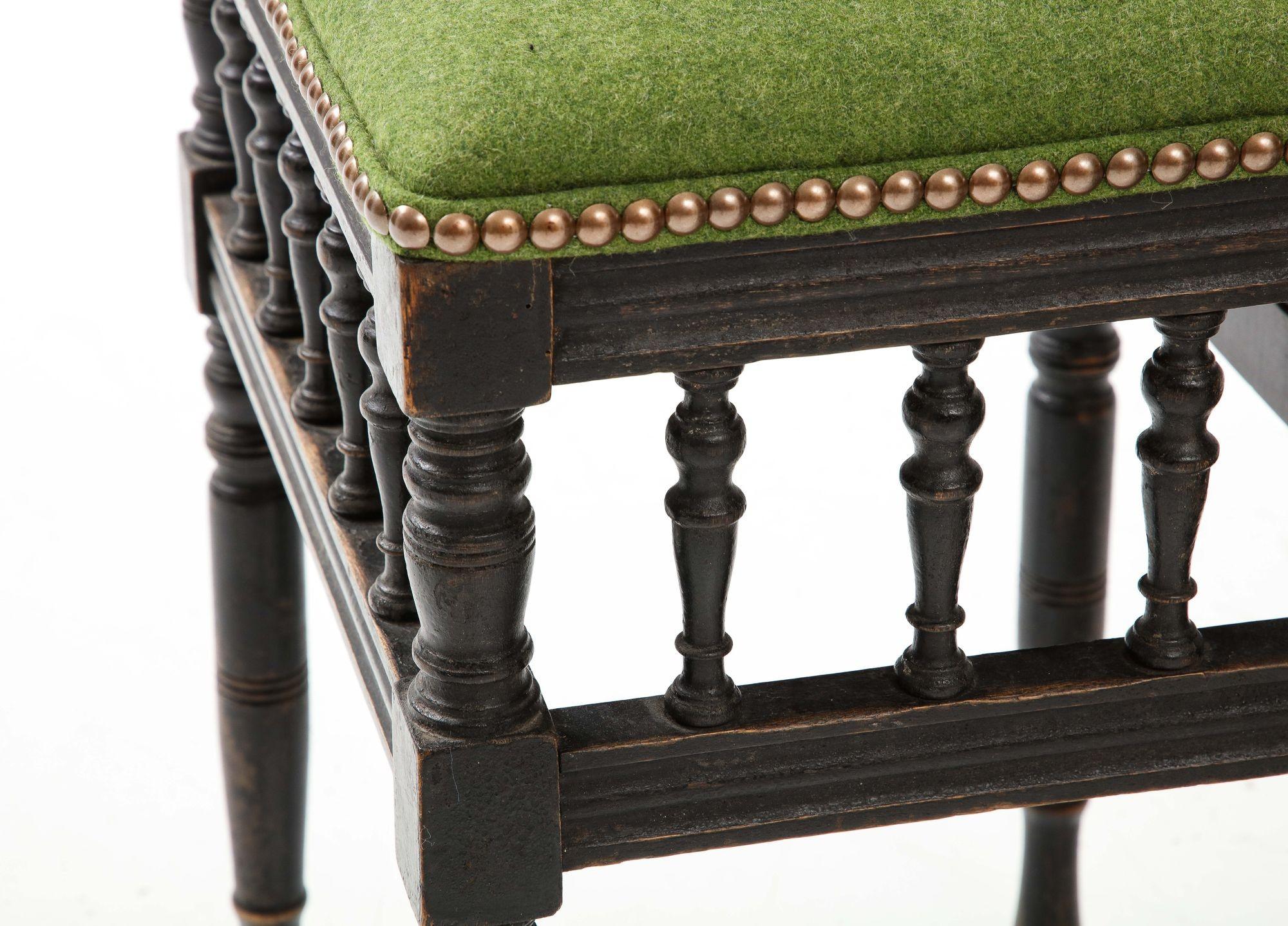 Scottish Wool Upholstered Stools For Sale 8