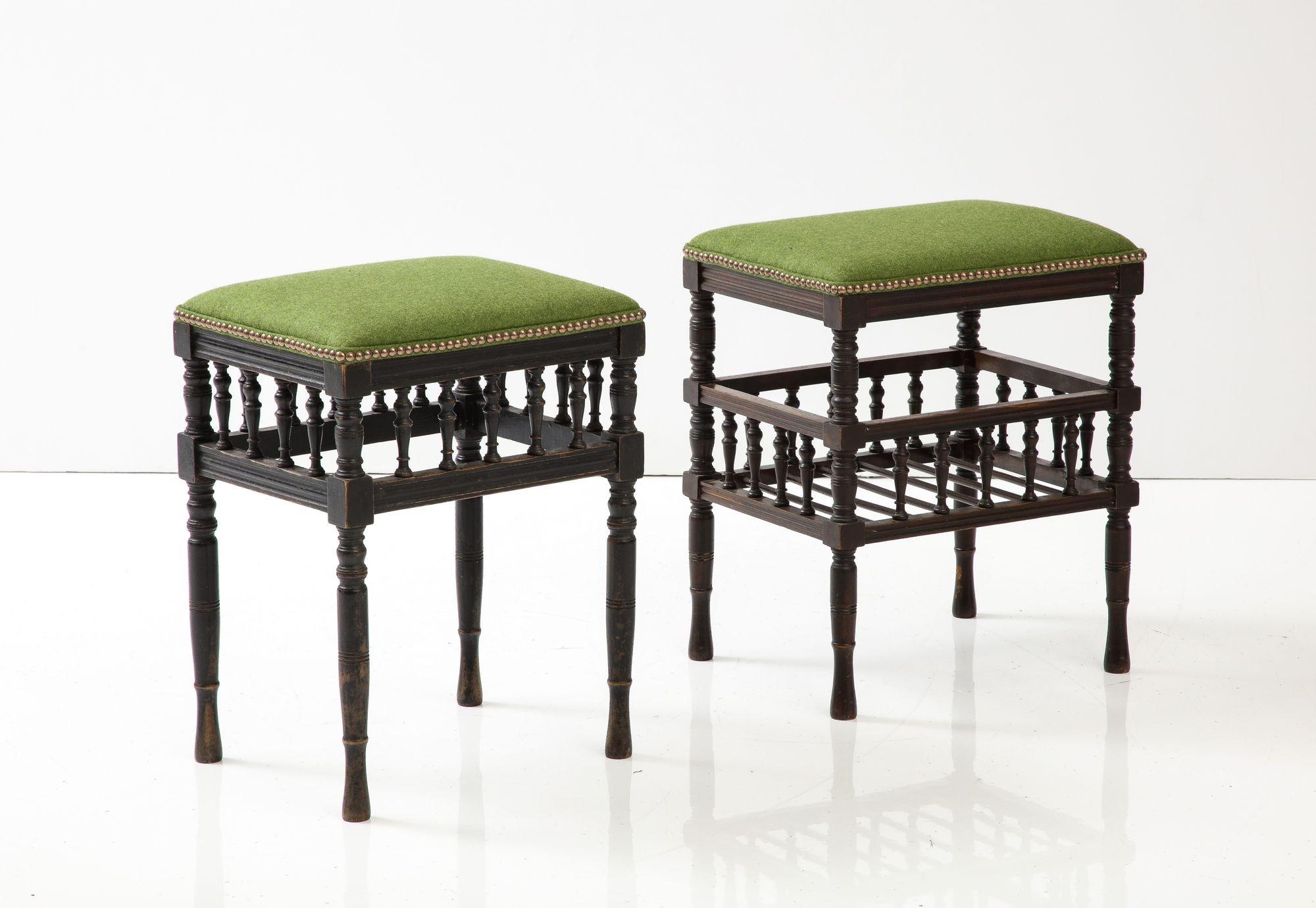 20th Century Scottish Wool Upholstered Stools For Sale
