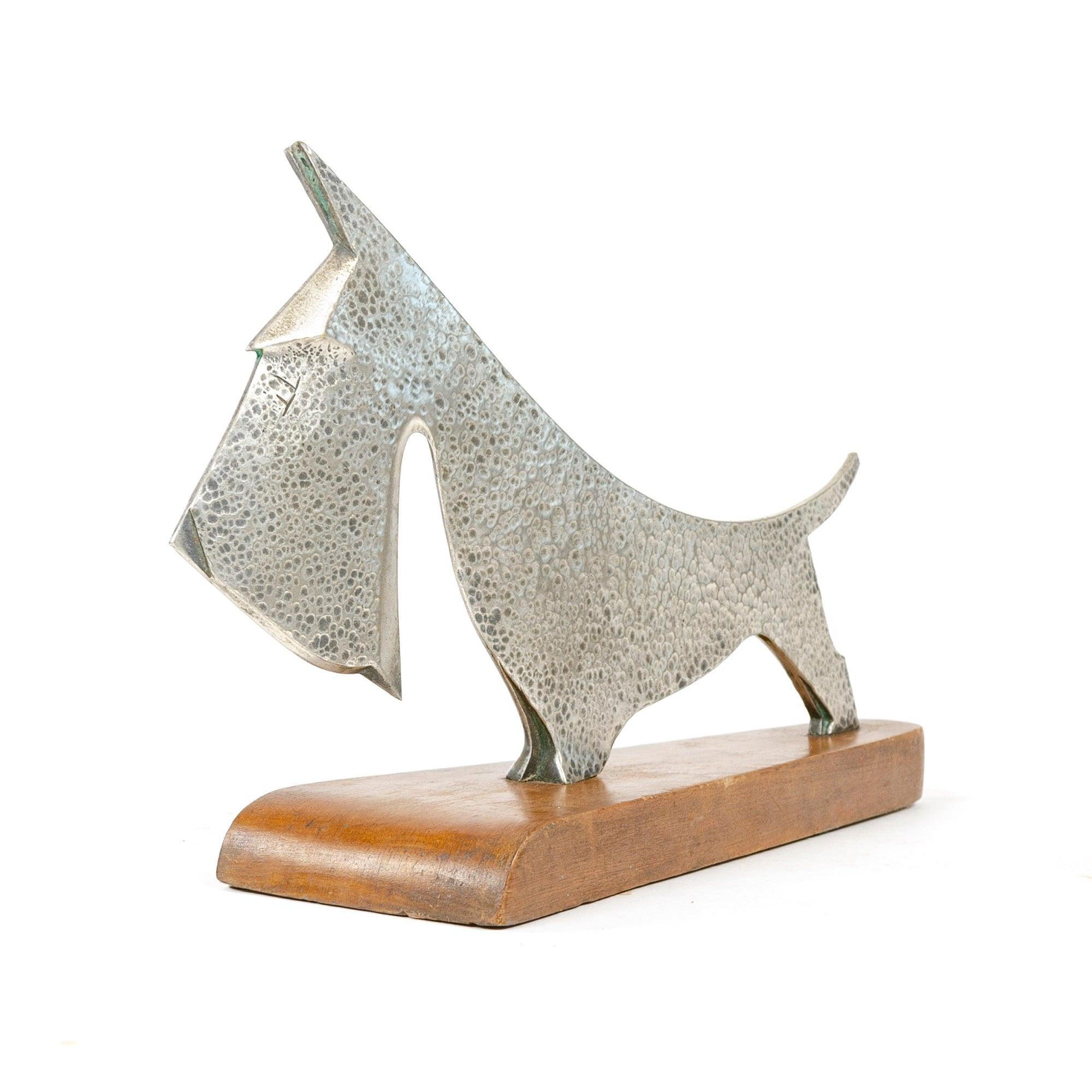 Austriaco Scultura Scotty Nickel di Carl Aubock in vendita