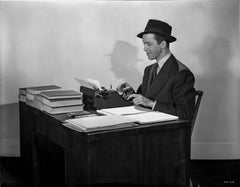 Vintage James Stewart Seated at Desk in "No Time for Comedy" Fine Art Print