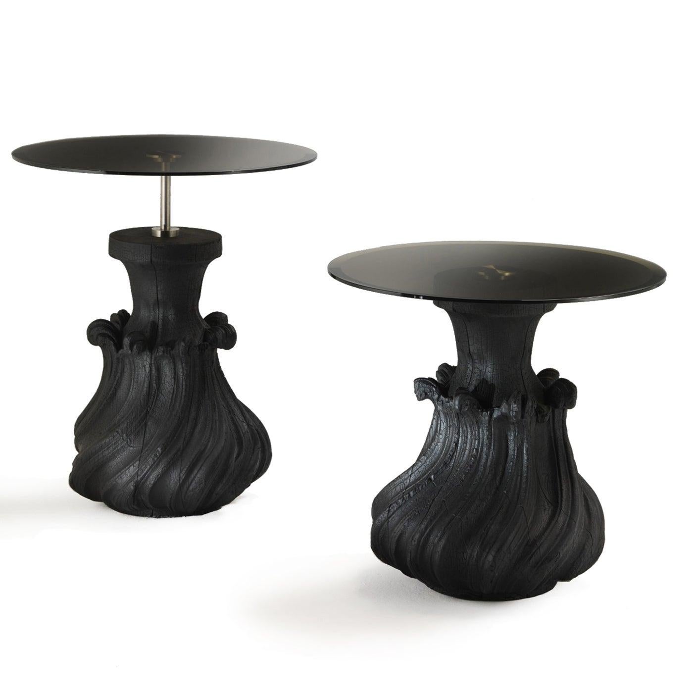 Italian Scoubidou Black Side Table by Fratelli Boffi For Sale