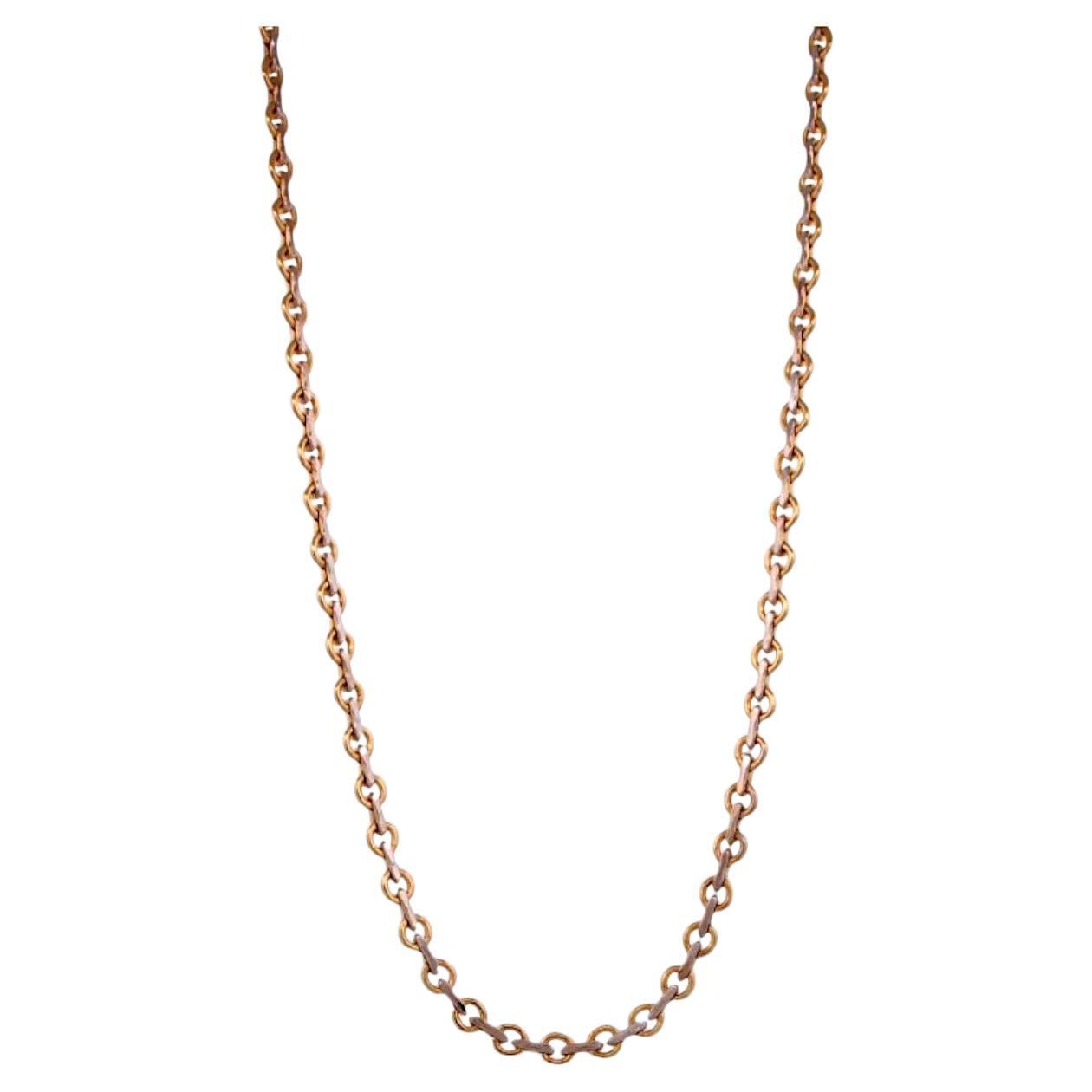 Scout  18k White & Yellow Gold Circolo Chain – 18" Length with 4 mm Circle Link For Sale
